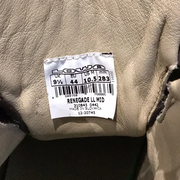 Lowa Renegade LL Mid Hiking Boots Men’s 310845-0442 Espresso NWOT - Picture 8 of 16